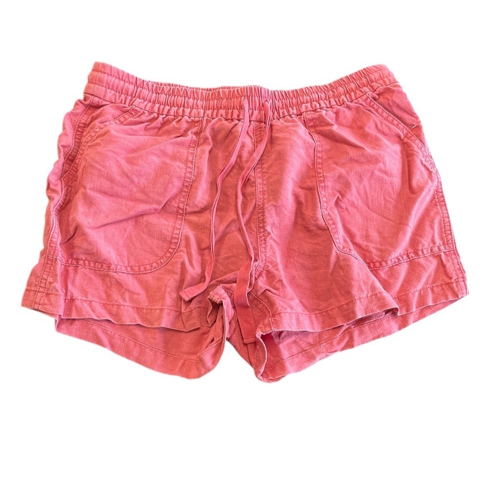 J.Crew Pont Sur Nantucket Linen & Lyocell Blend XS Red Pull On Shorts